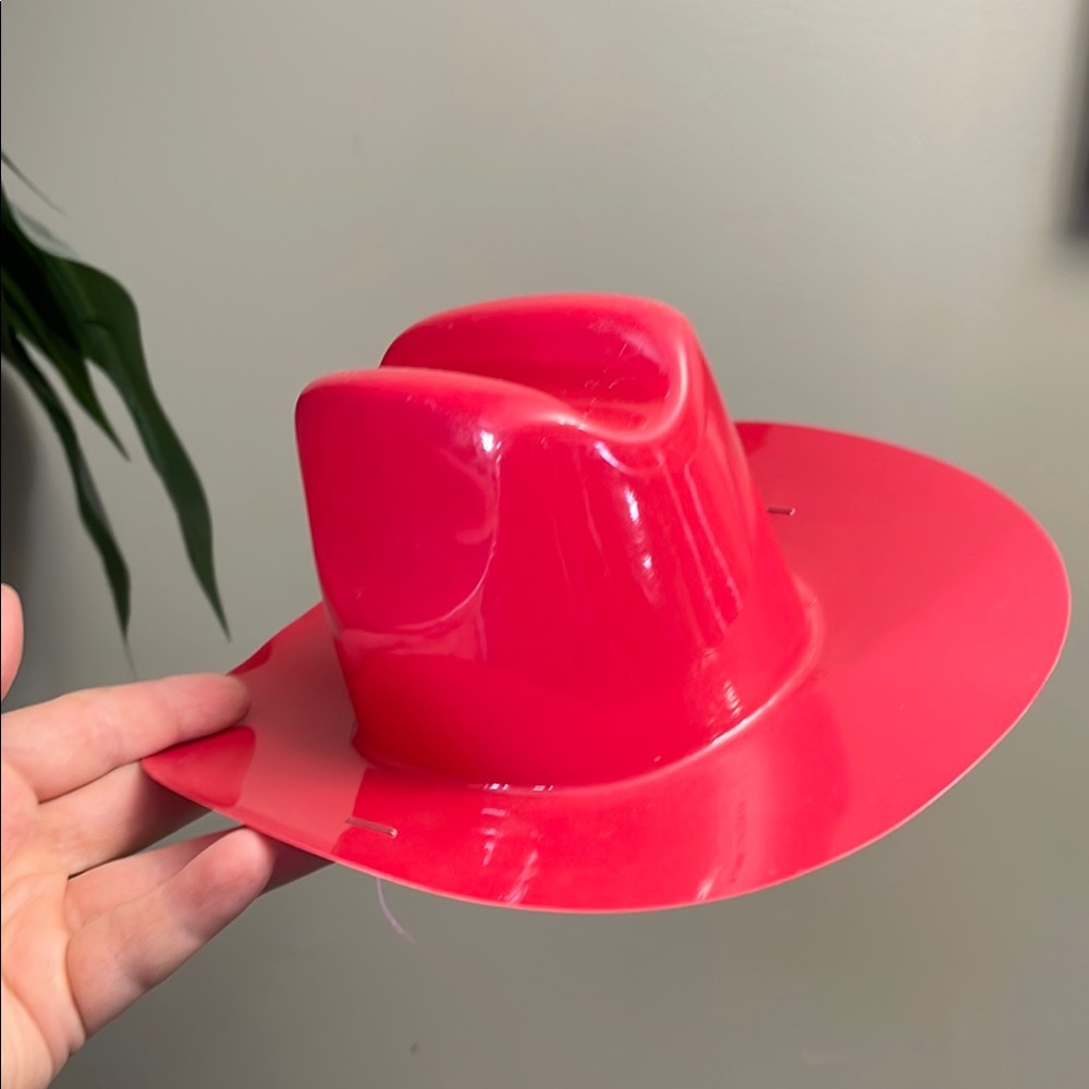 Vintage Plastic Costume Calgary Stampede Pet Dog Cat Hat Vibrant Red Cowboy Hat